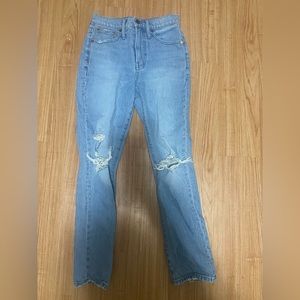 Madewell Perfect Vintage Jeans Light Wash Distressed